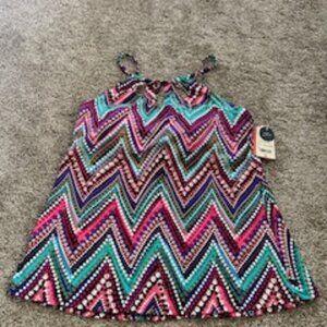 St. John’s Bay Polka Dot  Tankini Top, NWT